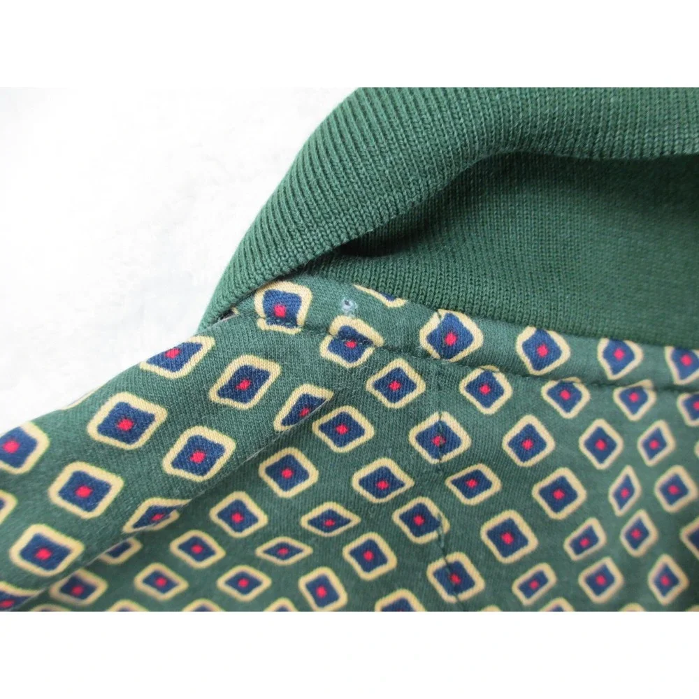 Ralph Lauren Polo Shirt Mens Large Green‎ Pony Diamonds AOP Classic Fit Casual*